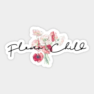 Flower Child (Poppies) Sticker